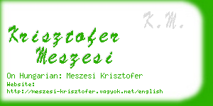 krisztofer meszesi business card